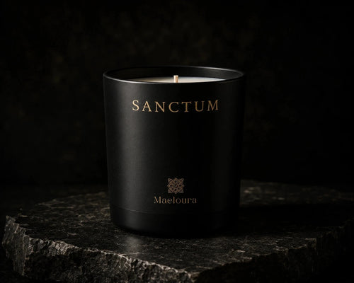 Maelōura SANCTUM Signature Duftkerze in mattschwarzem Glas